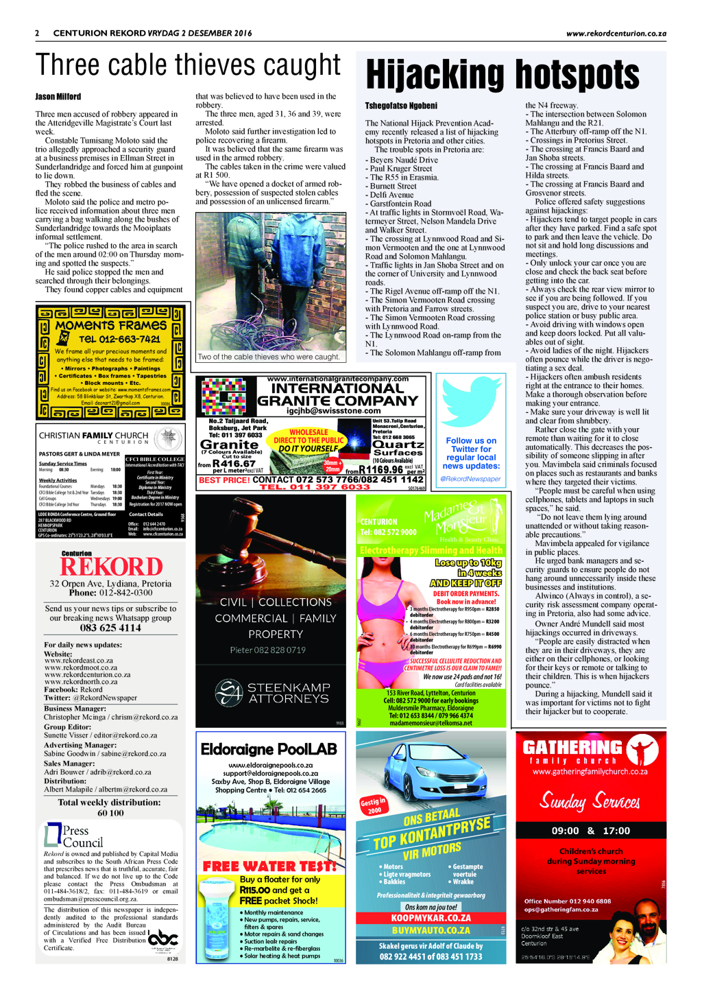 Rekord Centurion 2 December 2016 page 2