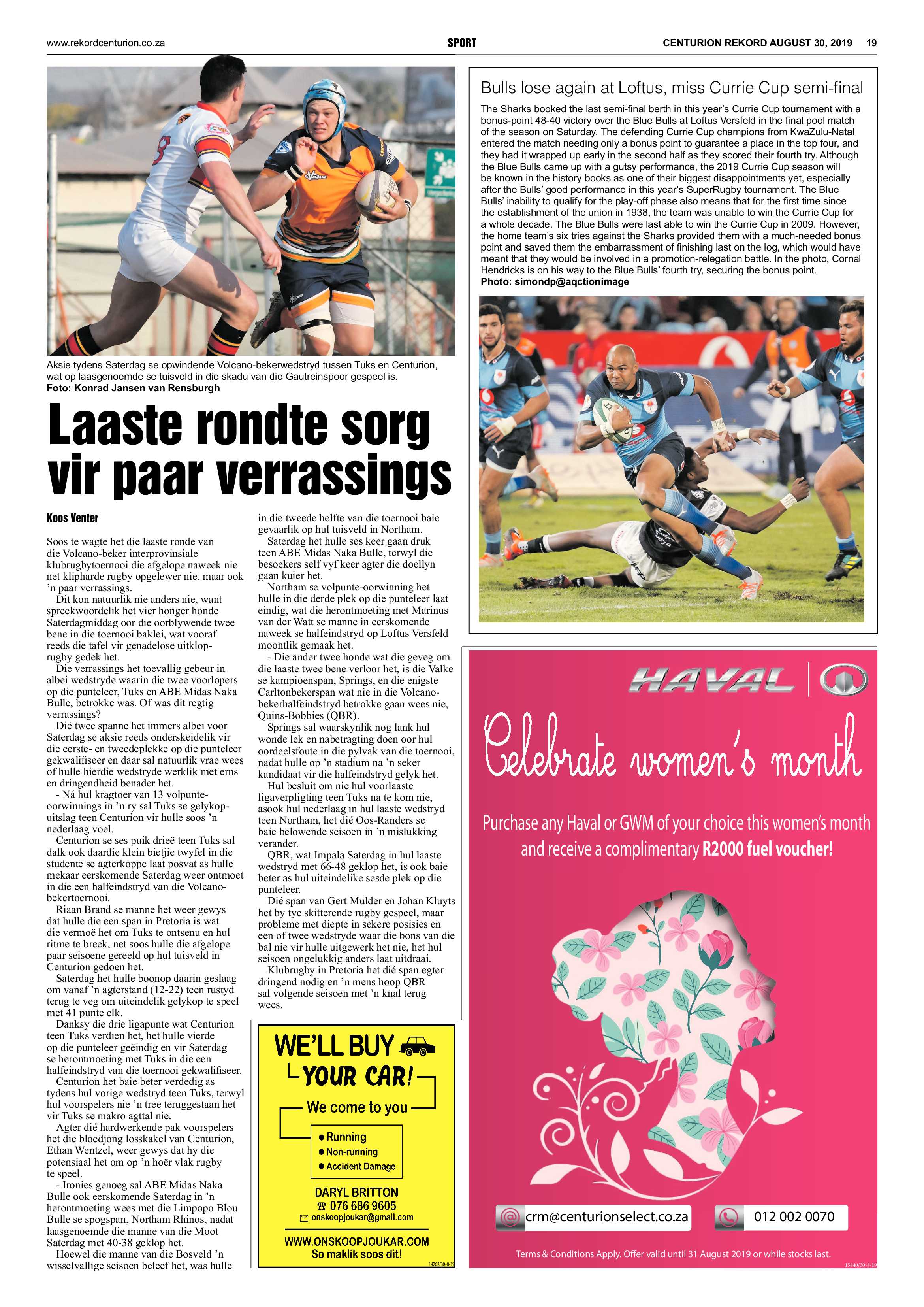 Rekord Centurion 30 August 2019 page 19