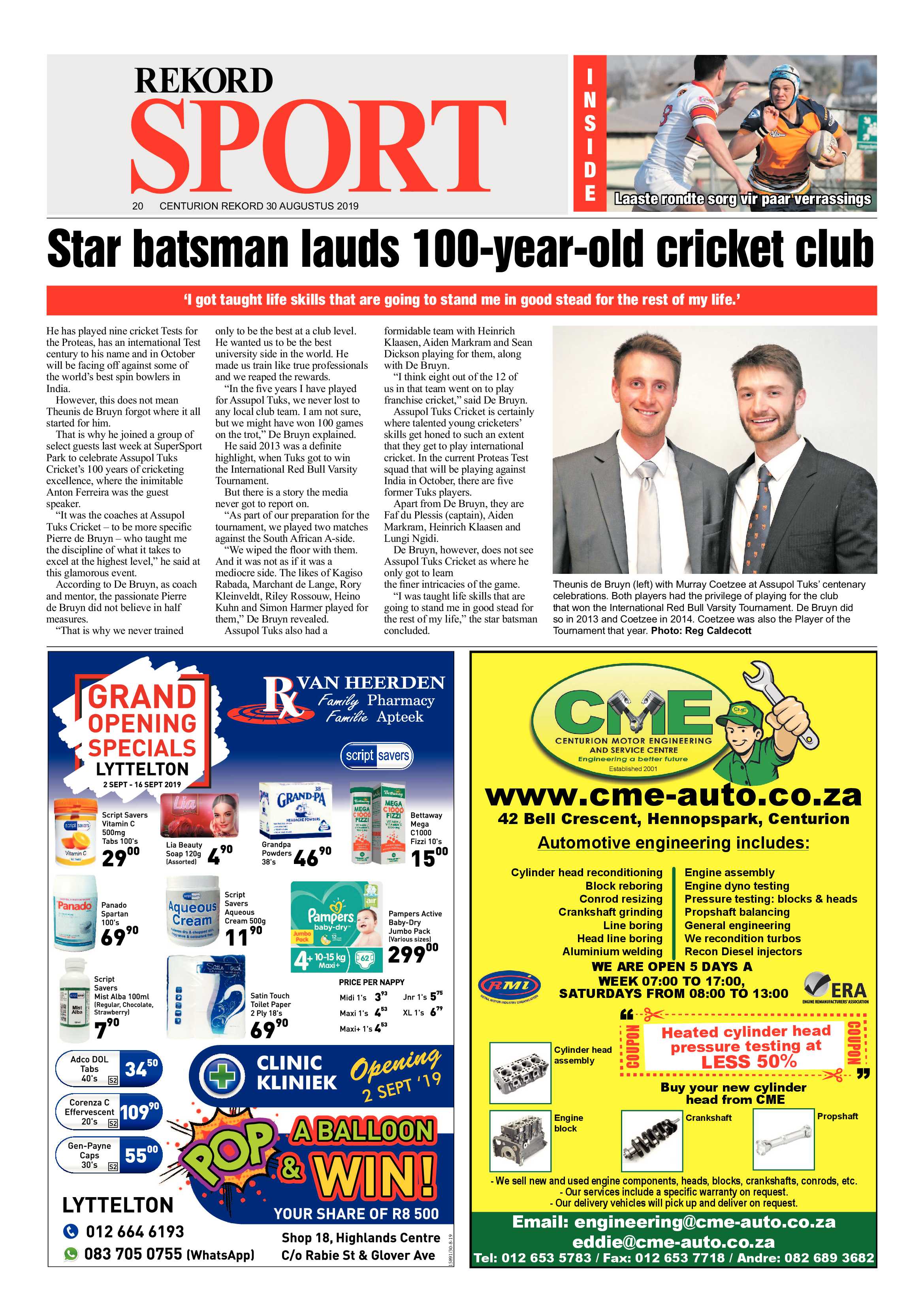 Rekord Centurion 30 August 2019 page 20