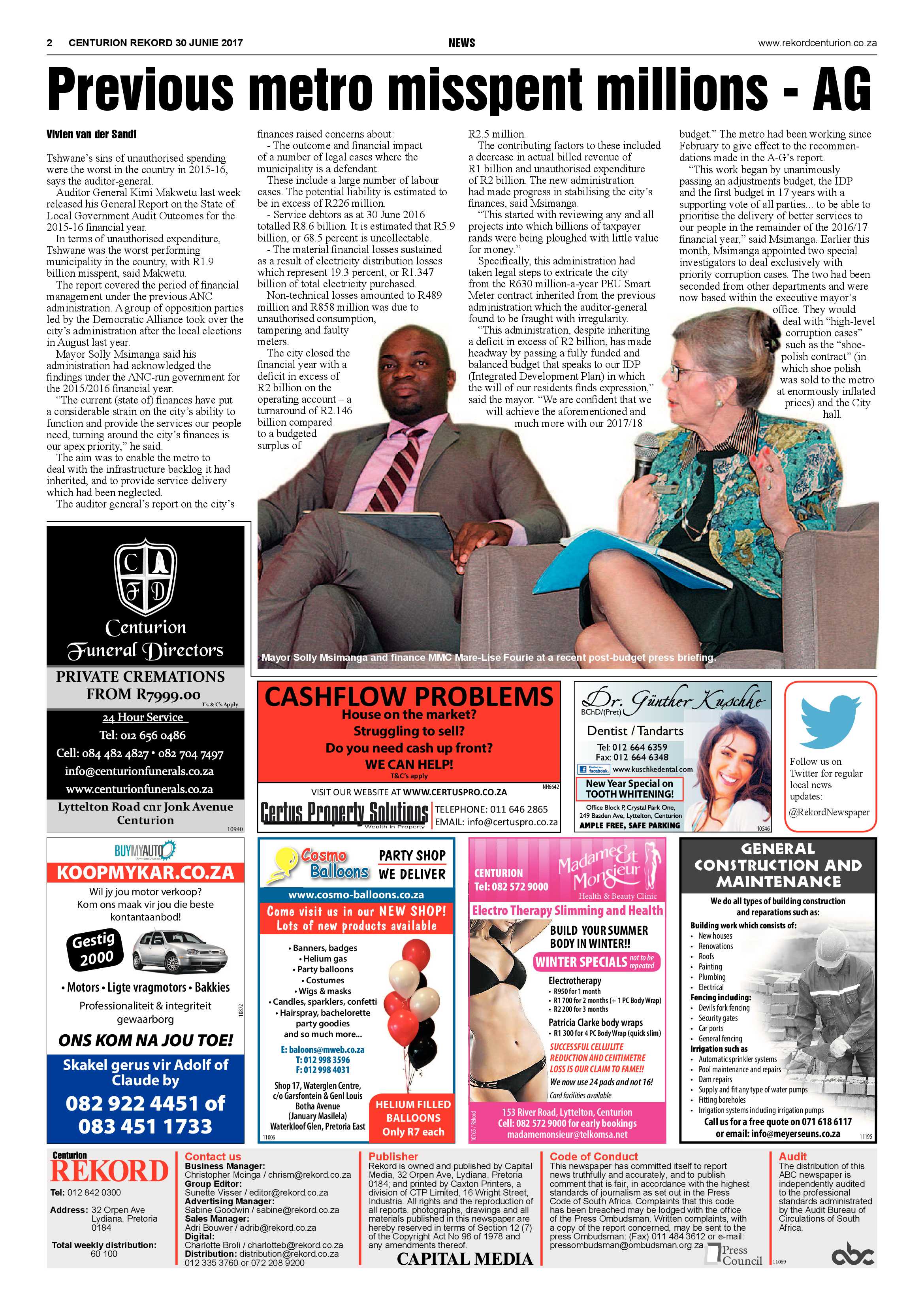 Rekord Centurion 30 June 2017 page 2