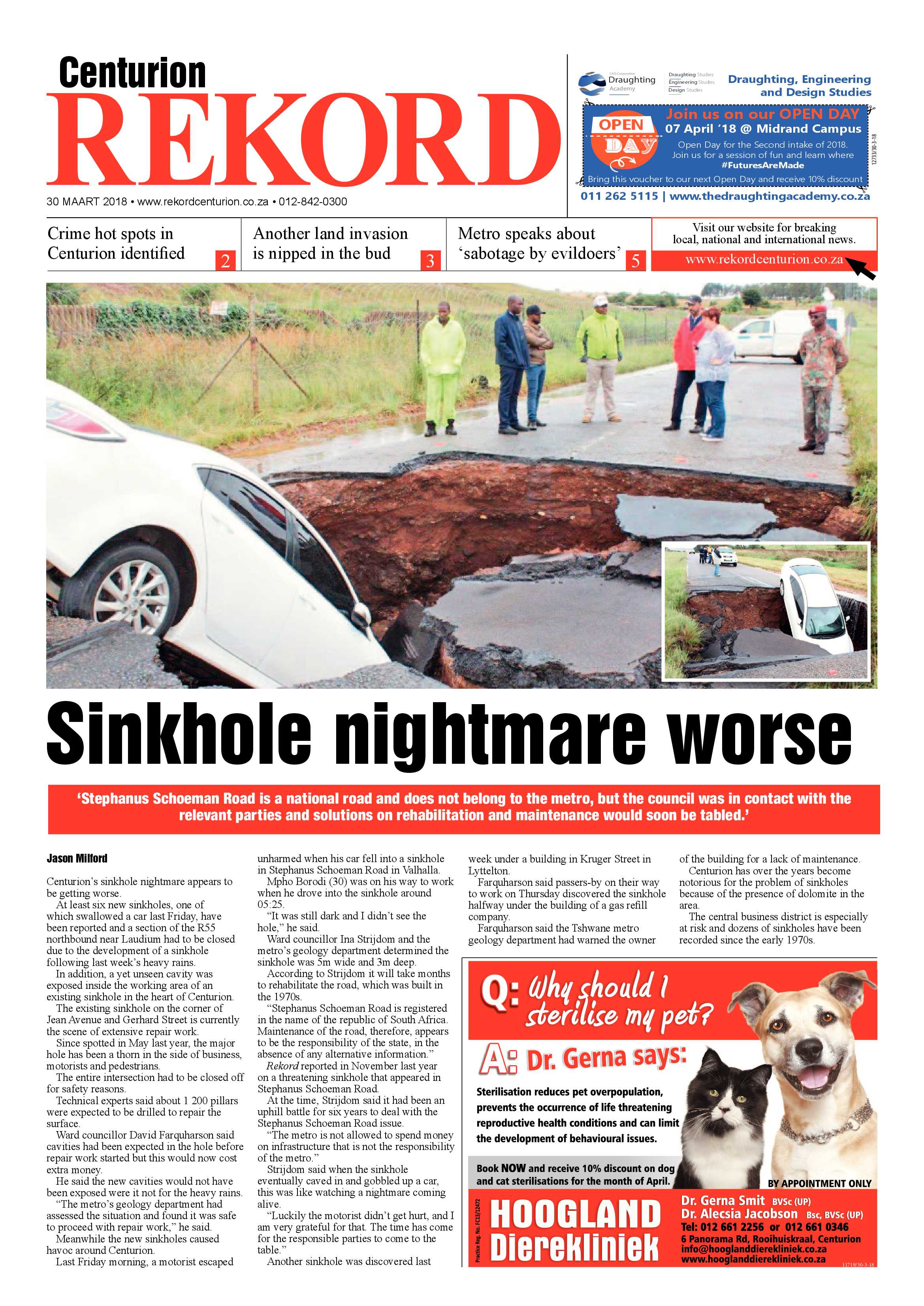 Rekord Centurion 30 March 2018 page 1