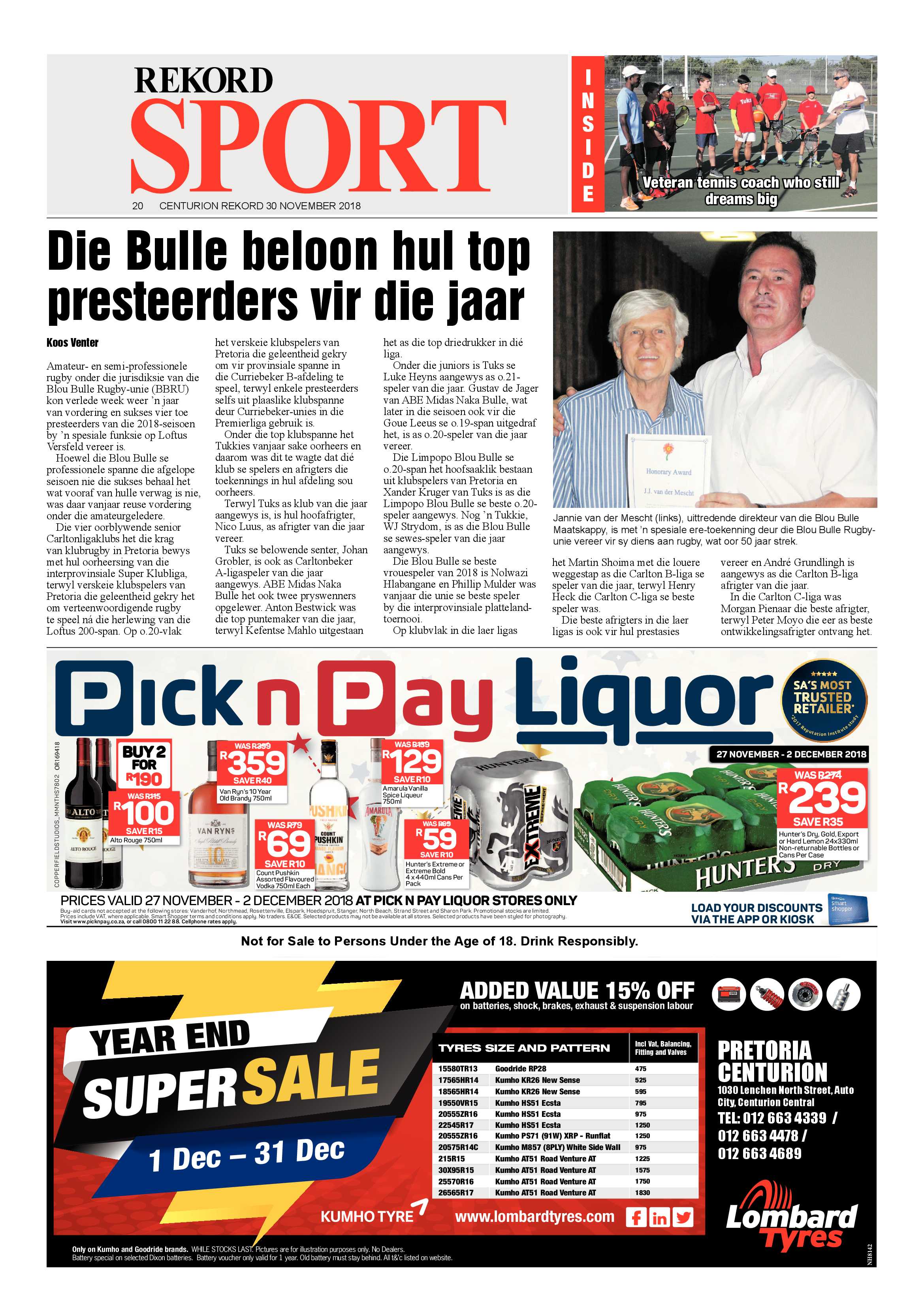 Rekord Centurion 30 November 2018 page 20