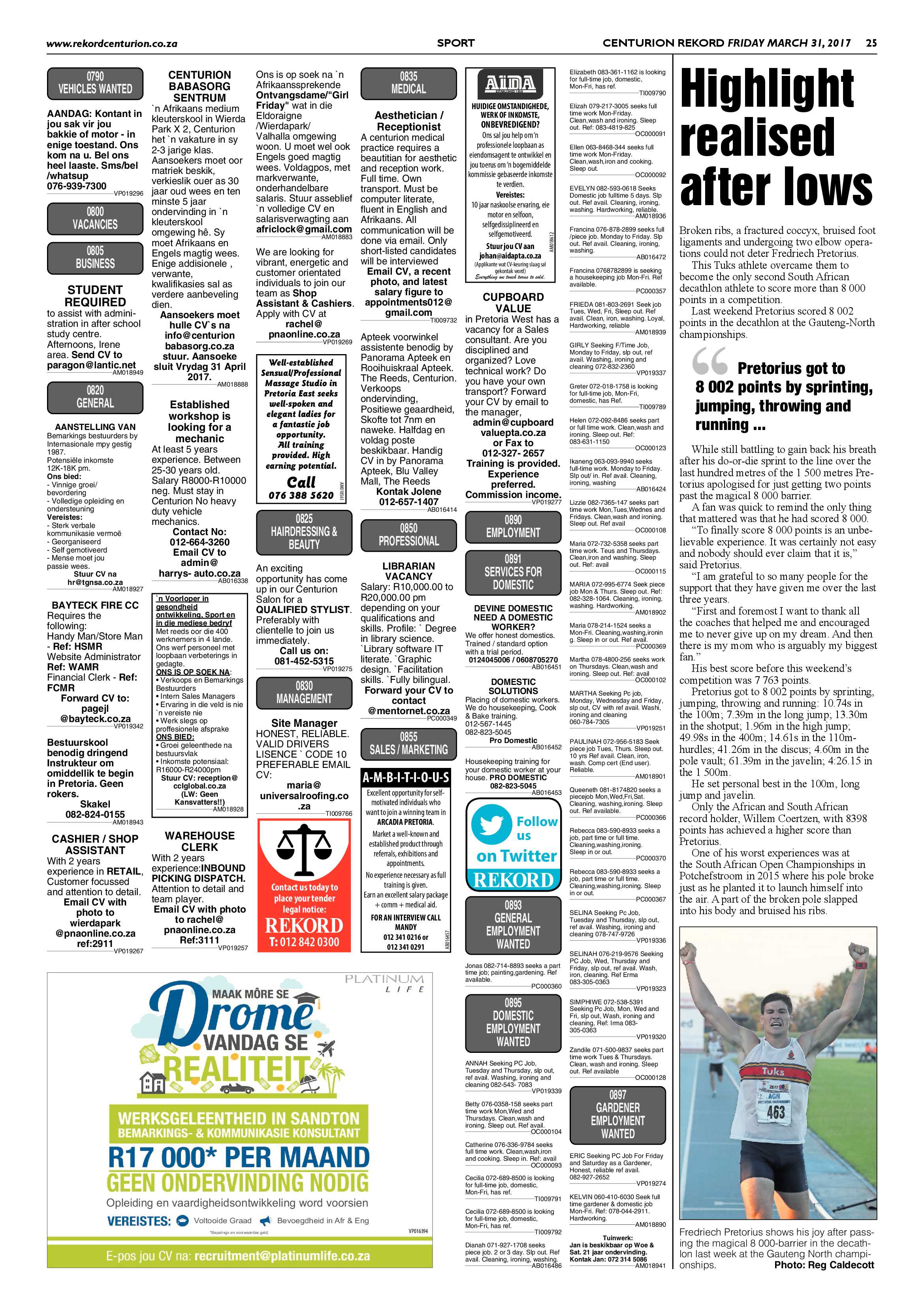 Rekord Centurion 31 March 2017 page 25