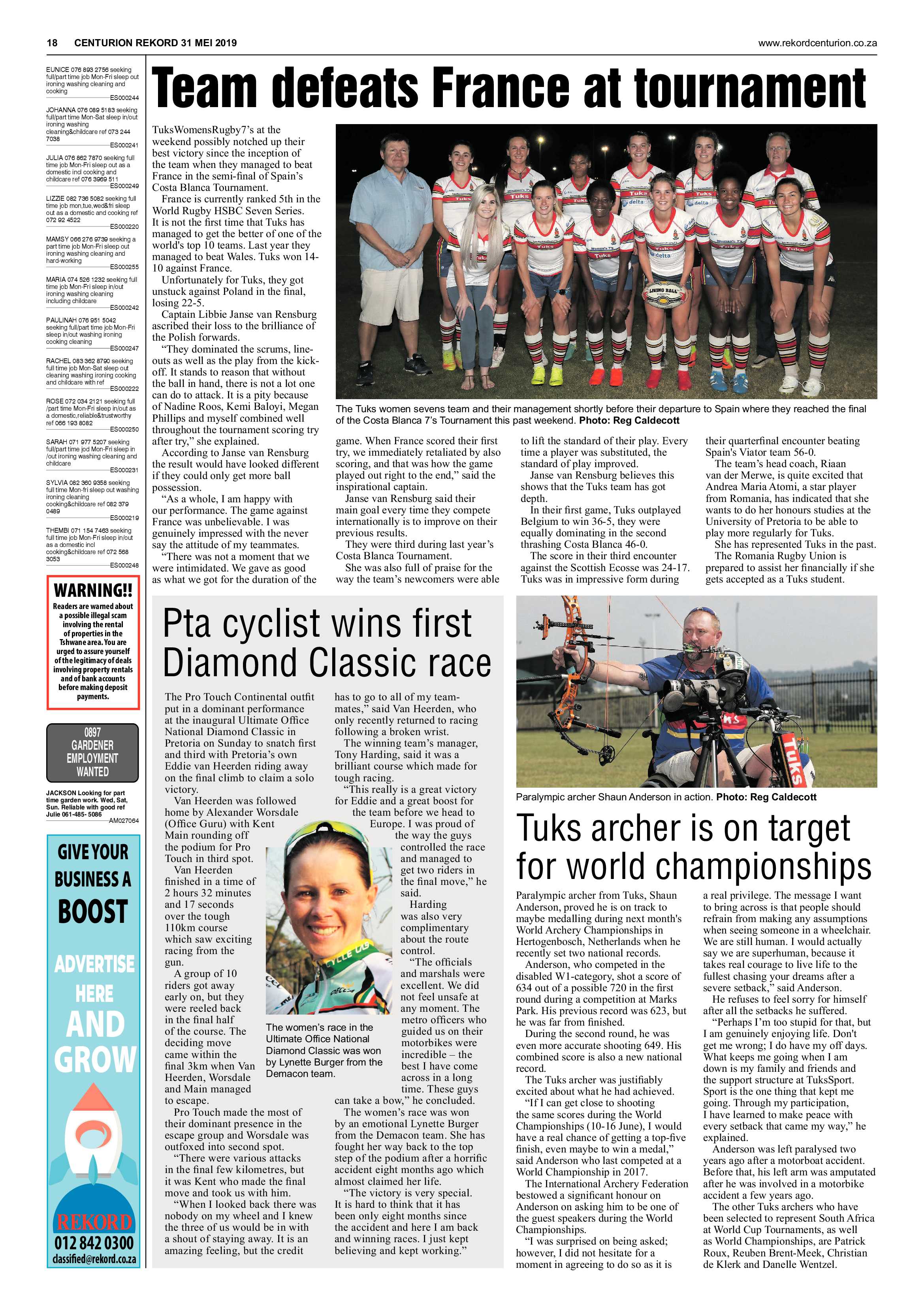 Rekord Centurion 31 May 2019 page 18