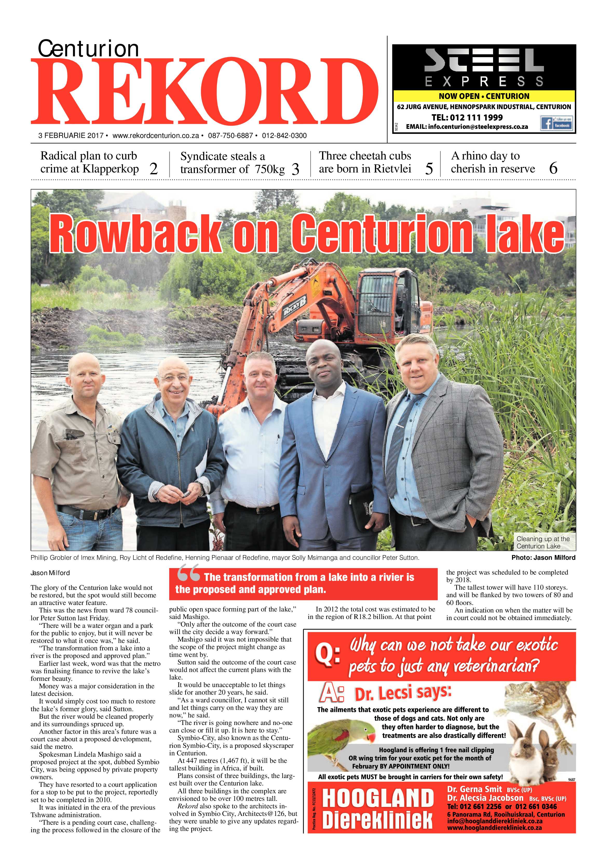 Rekord Centurion 3 February 2017 page 1