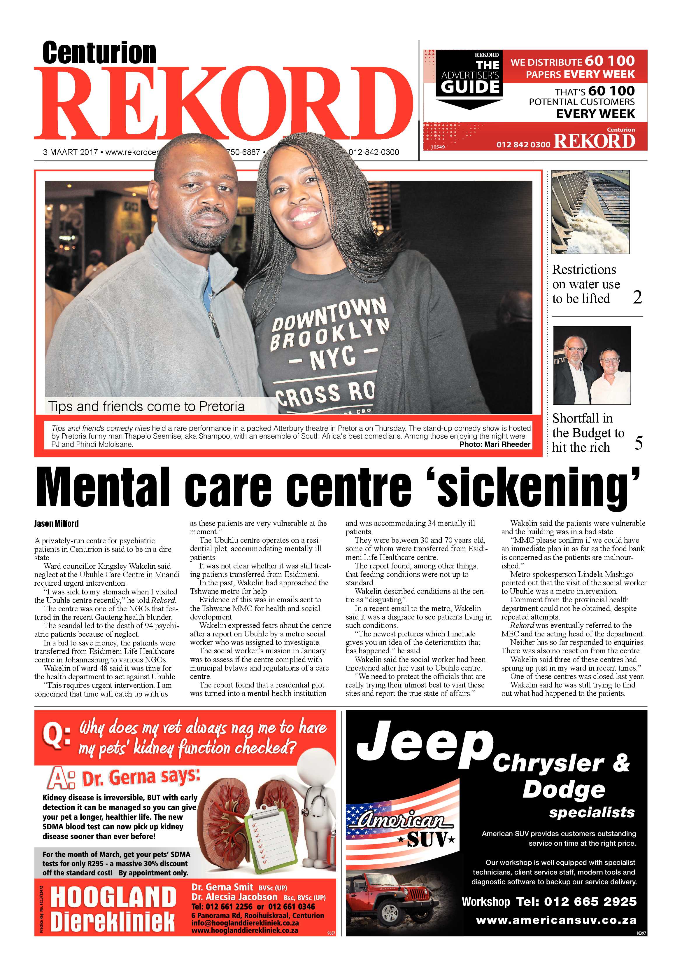 Rekord Centurion 3 March 2017 page 1