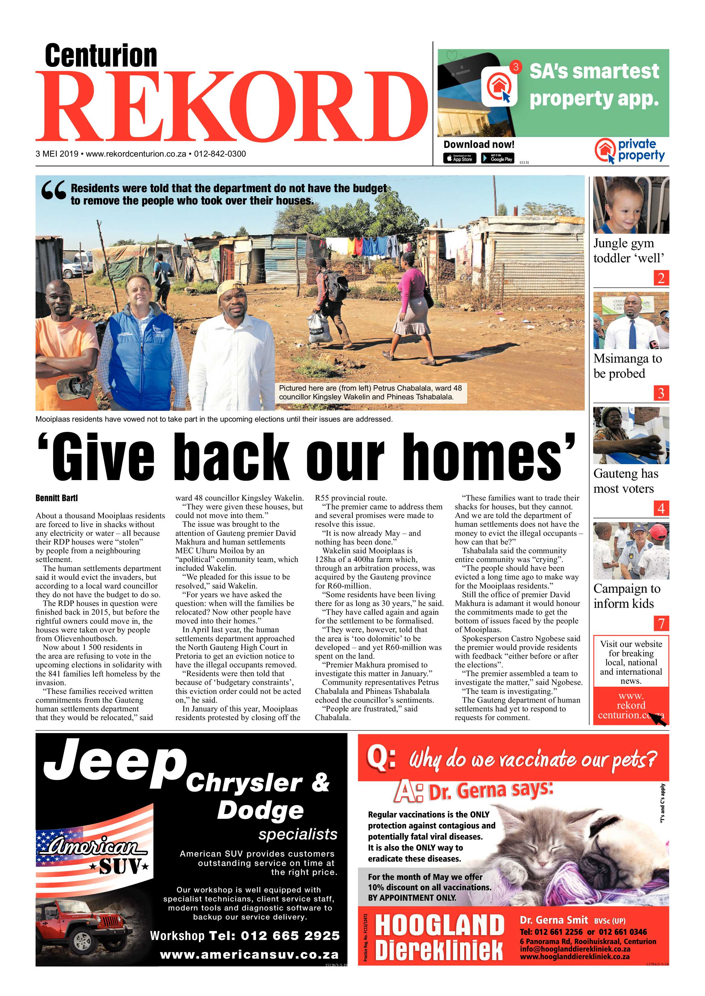 Rekord Centurion 3 May 2019 page 1
