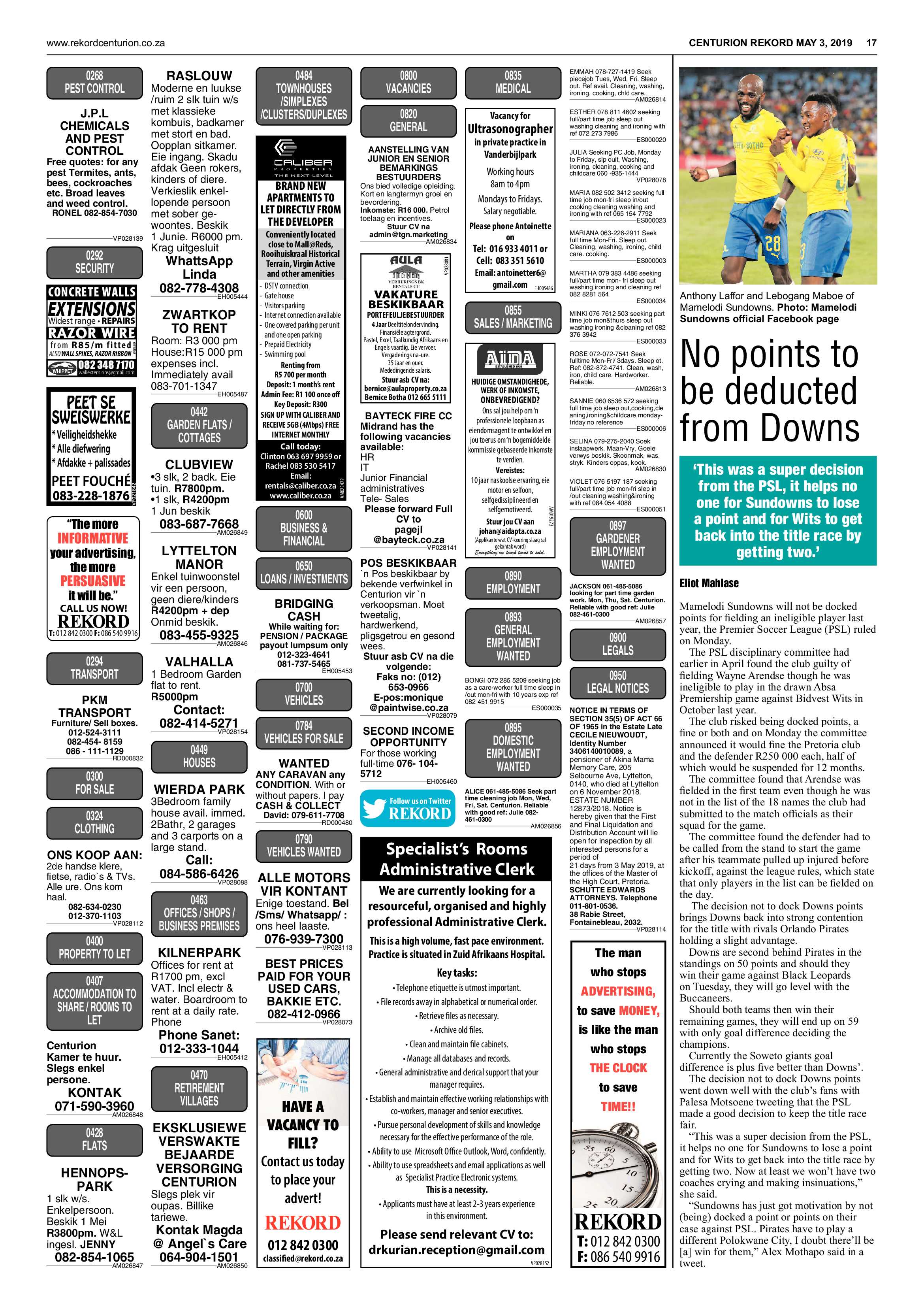 Rekord Centurion 3 May 2019 page 17