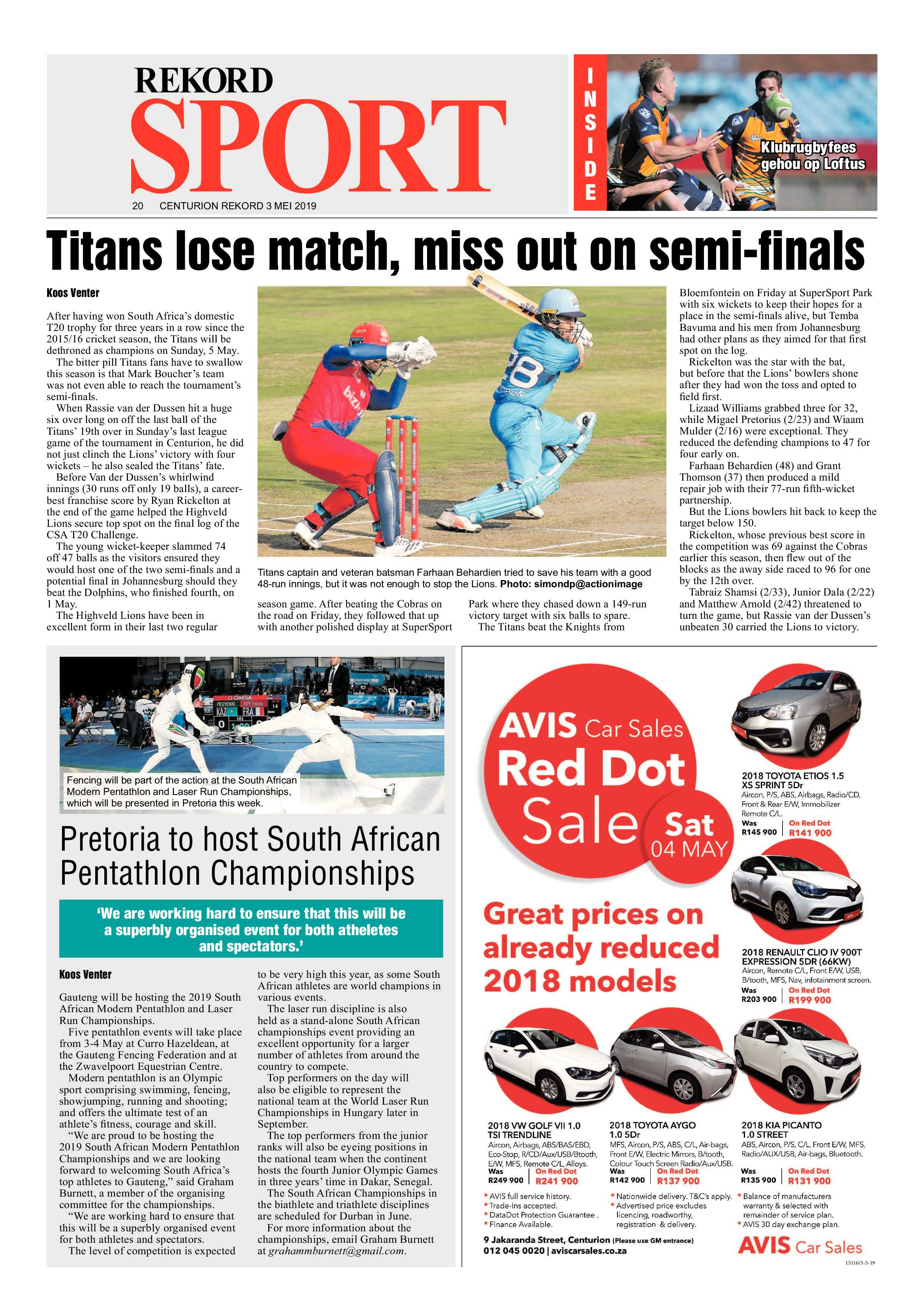 Rekord Centurion 3 May 2019 page 20
