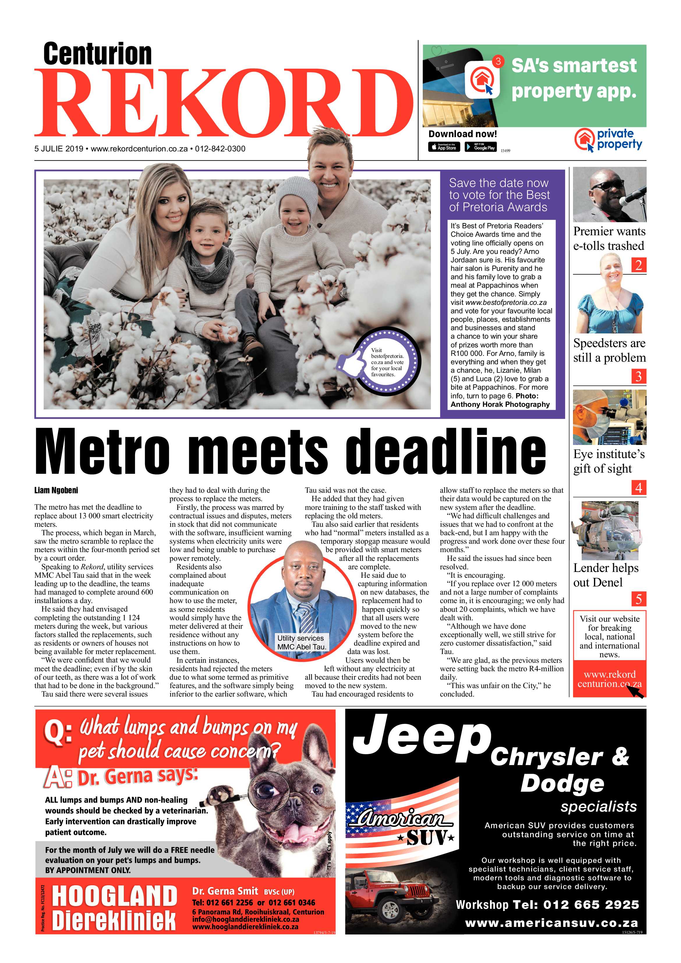 Rekord Centurion 5 July 2019 page 1