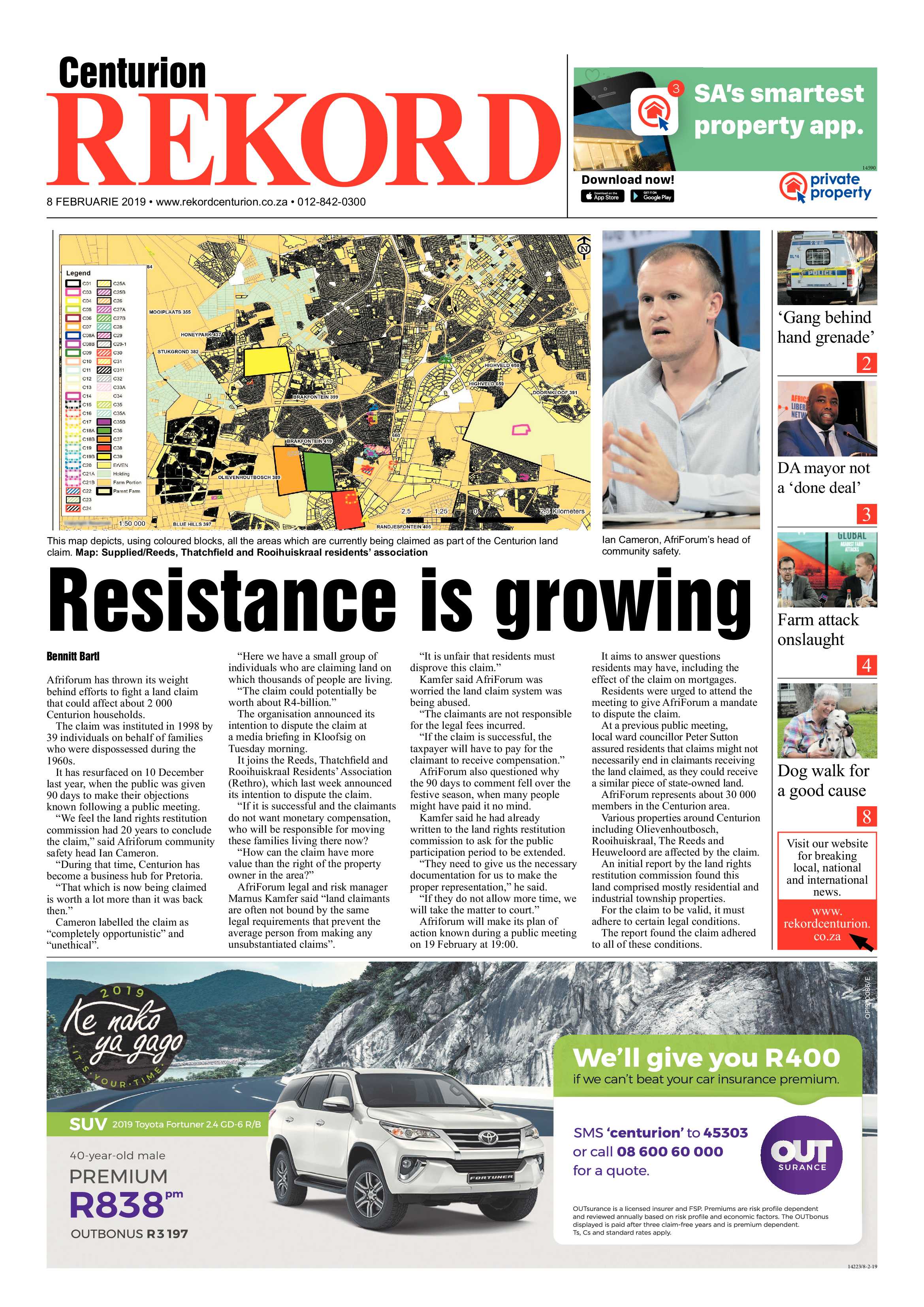 Rekord Centurion 8 February 2019 page 1