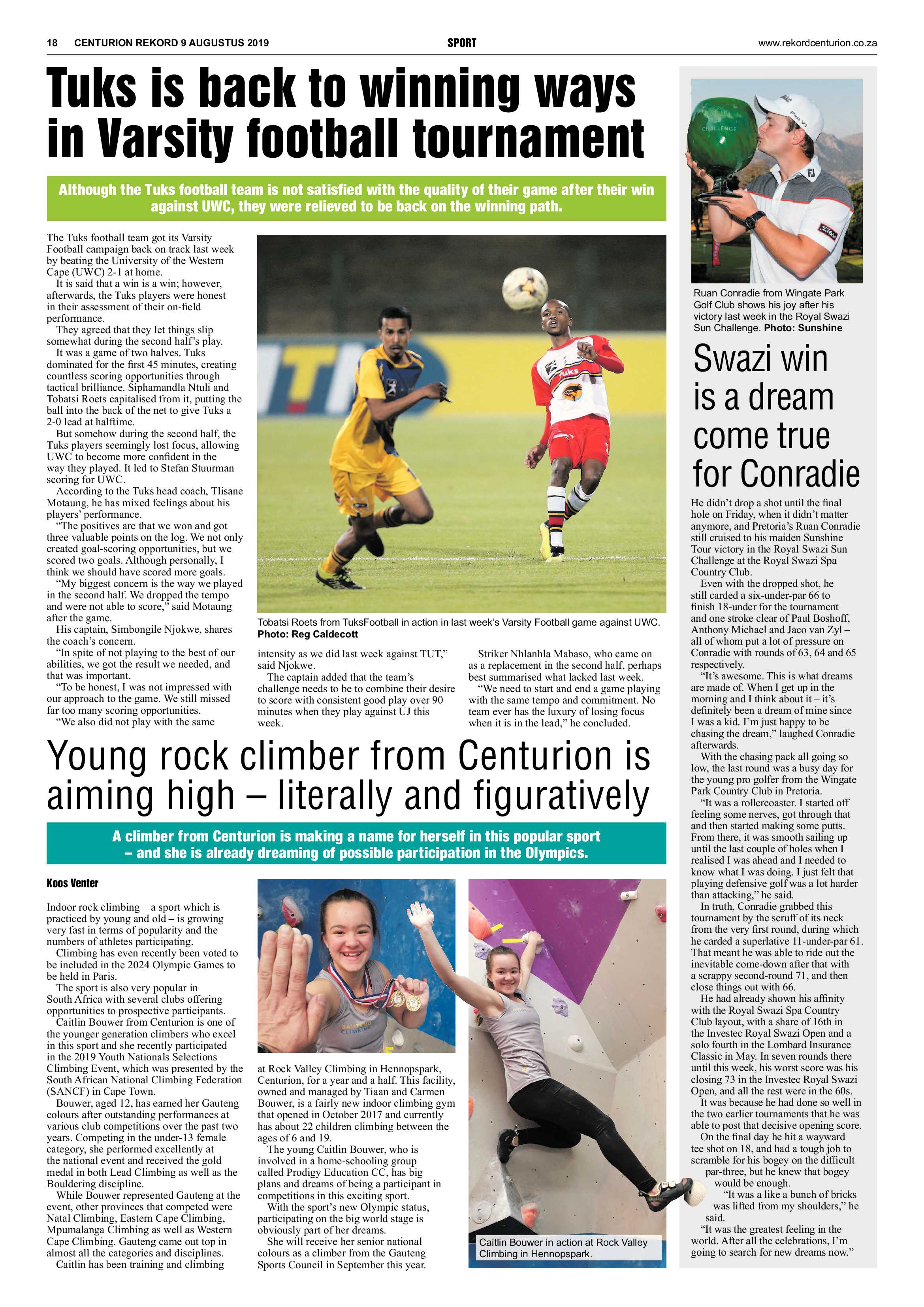 Rekord Centurion 9 August 2019 page 18