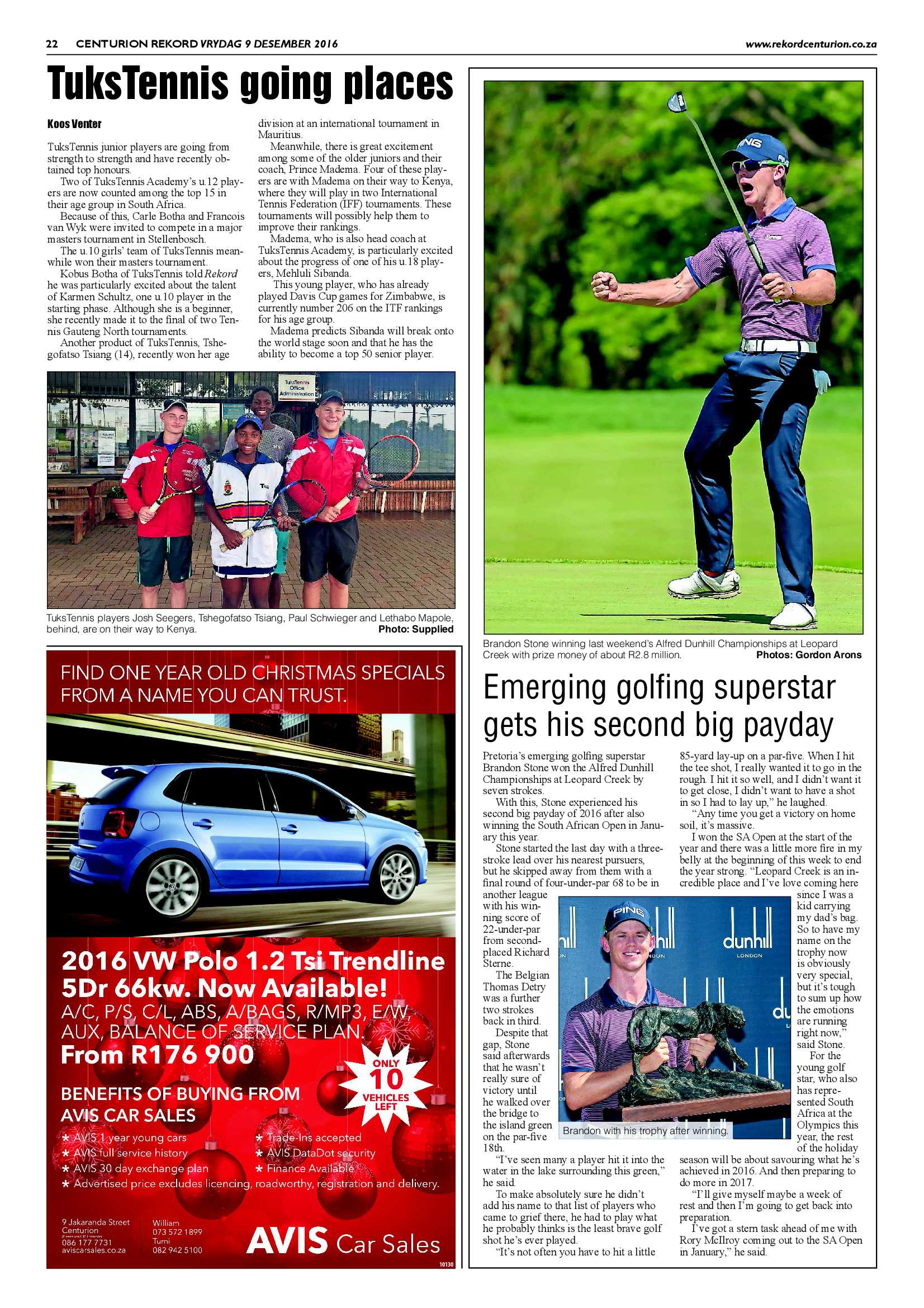 Rekord Centurion 9 December 2016 page 22